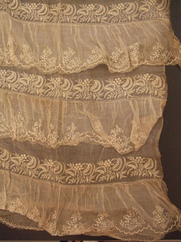 Chikan Embroidered Muslin Skirt Piece Unknown V A Explore The