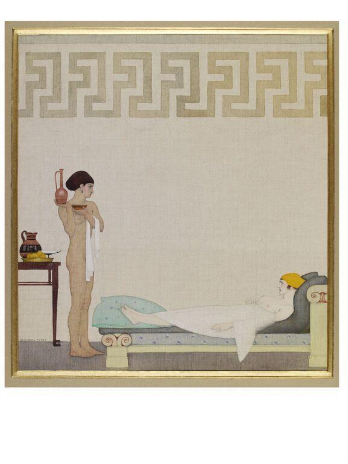 Phryne and the Slave, Flint, ca. 1900-1920