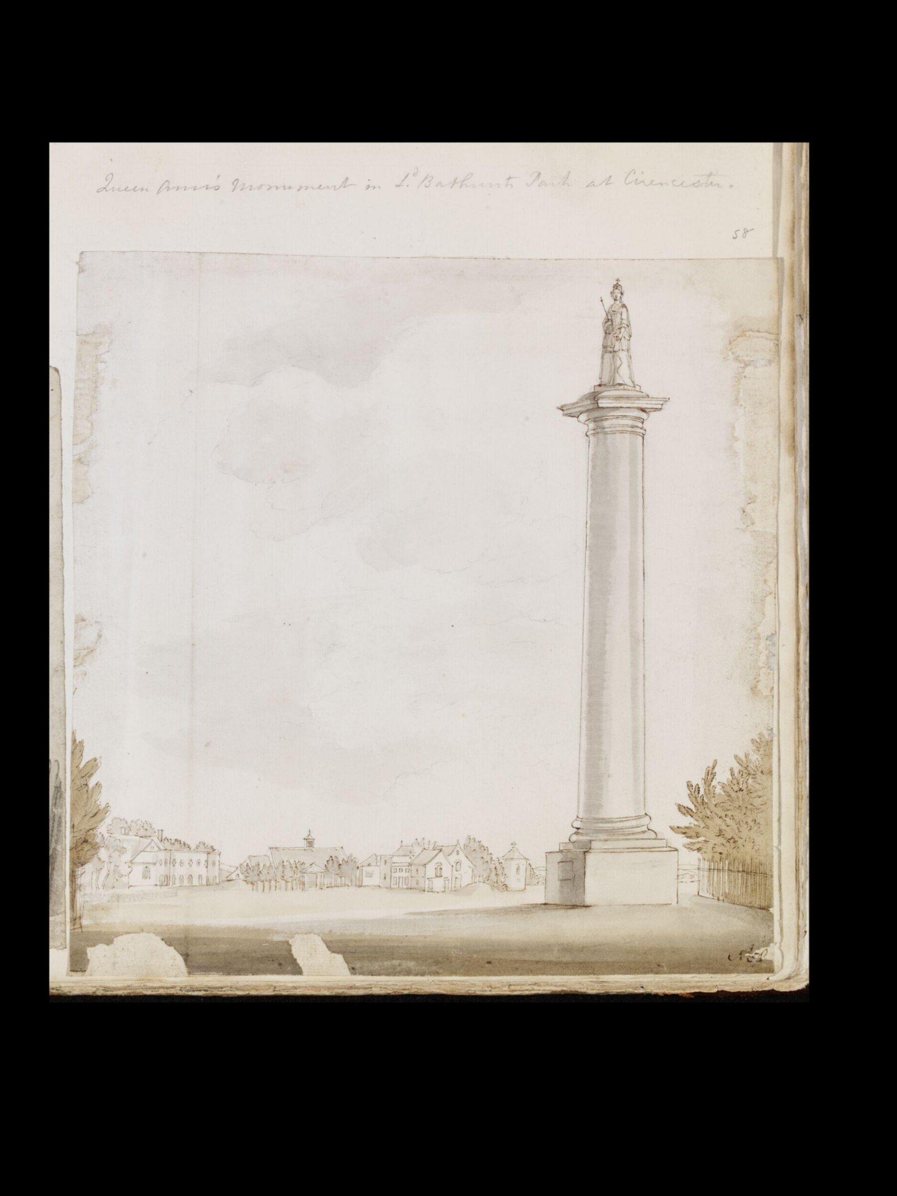 Drawing, Thomas Robins, 18th century