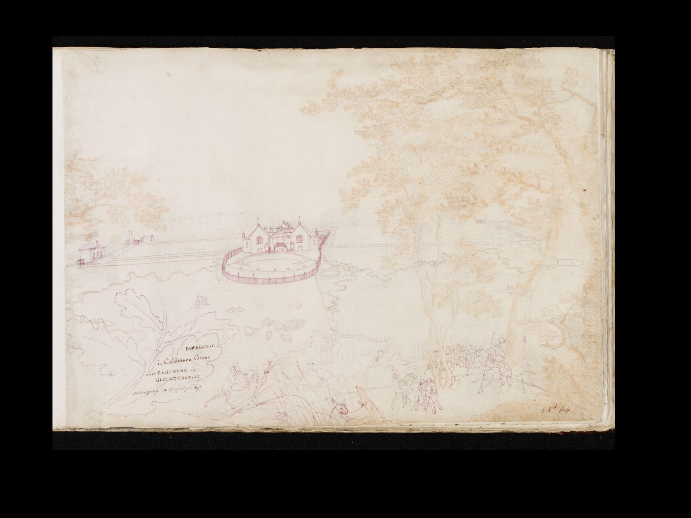 Drawing, Thomas Robins, 18th century