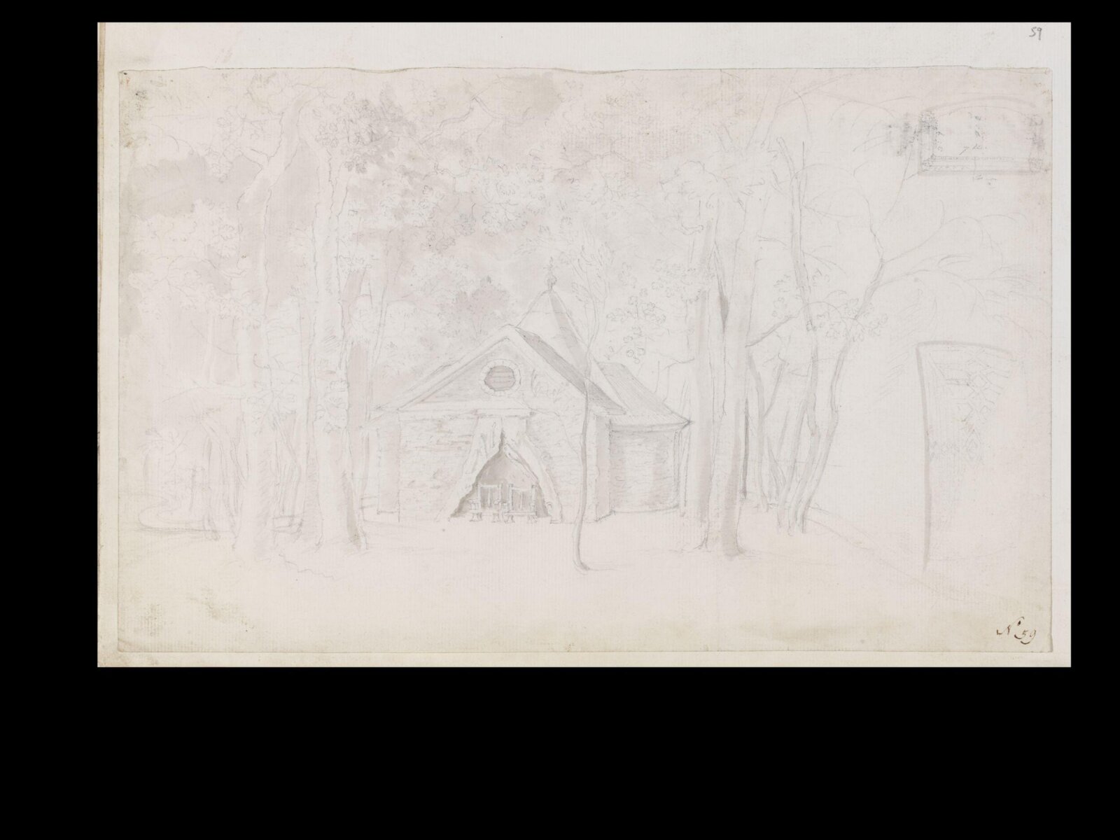 Drawing, Thomas Robins, 18th century