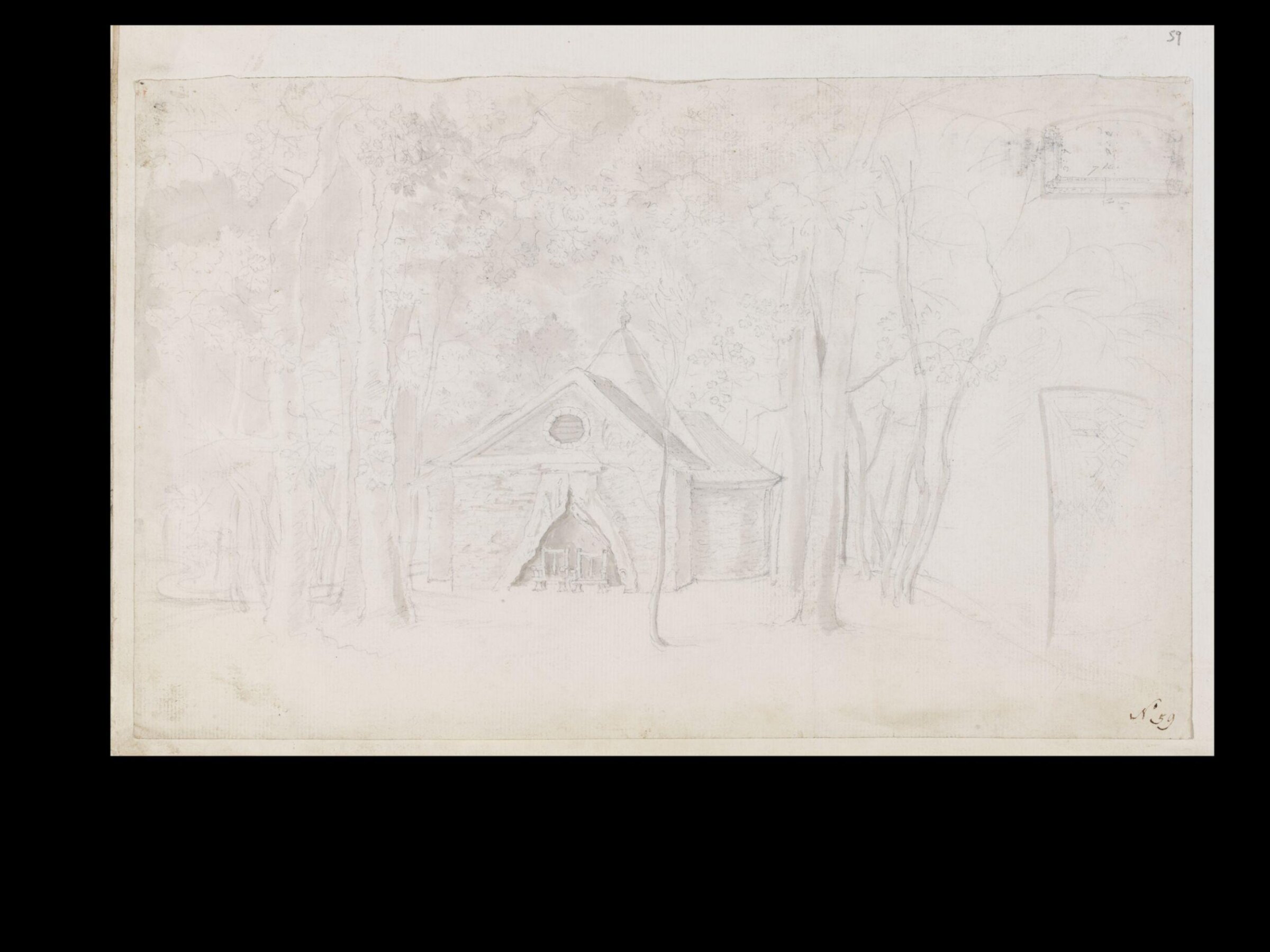 Drawing, Thomas Robins, 18th century