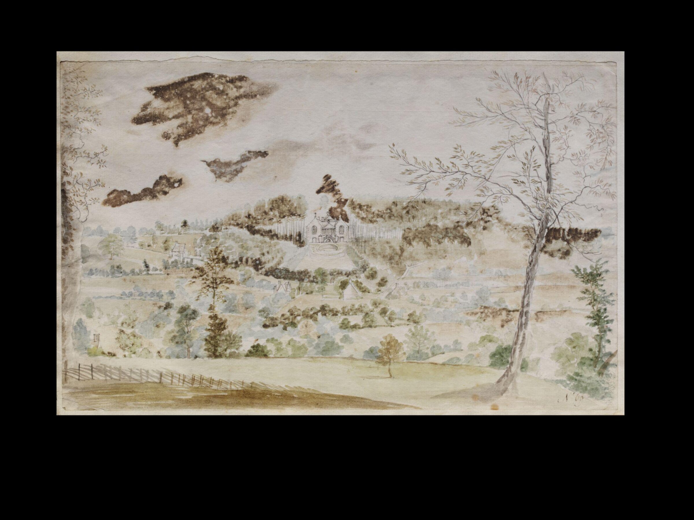 Drawing, Thomas Robins, 18th century