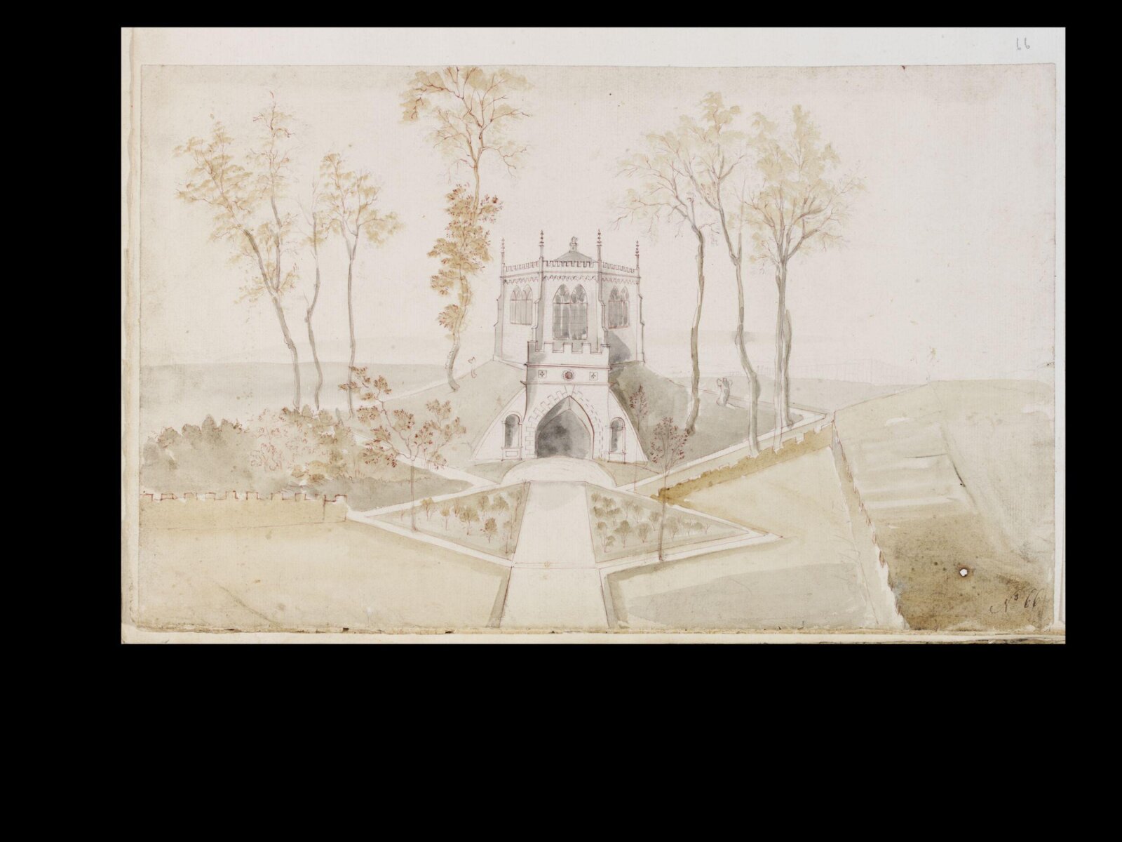 Drawing, Thomas Robins, ca. 1748