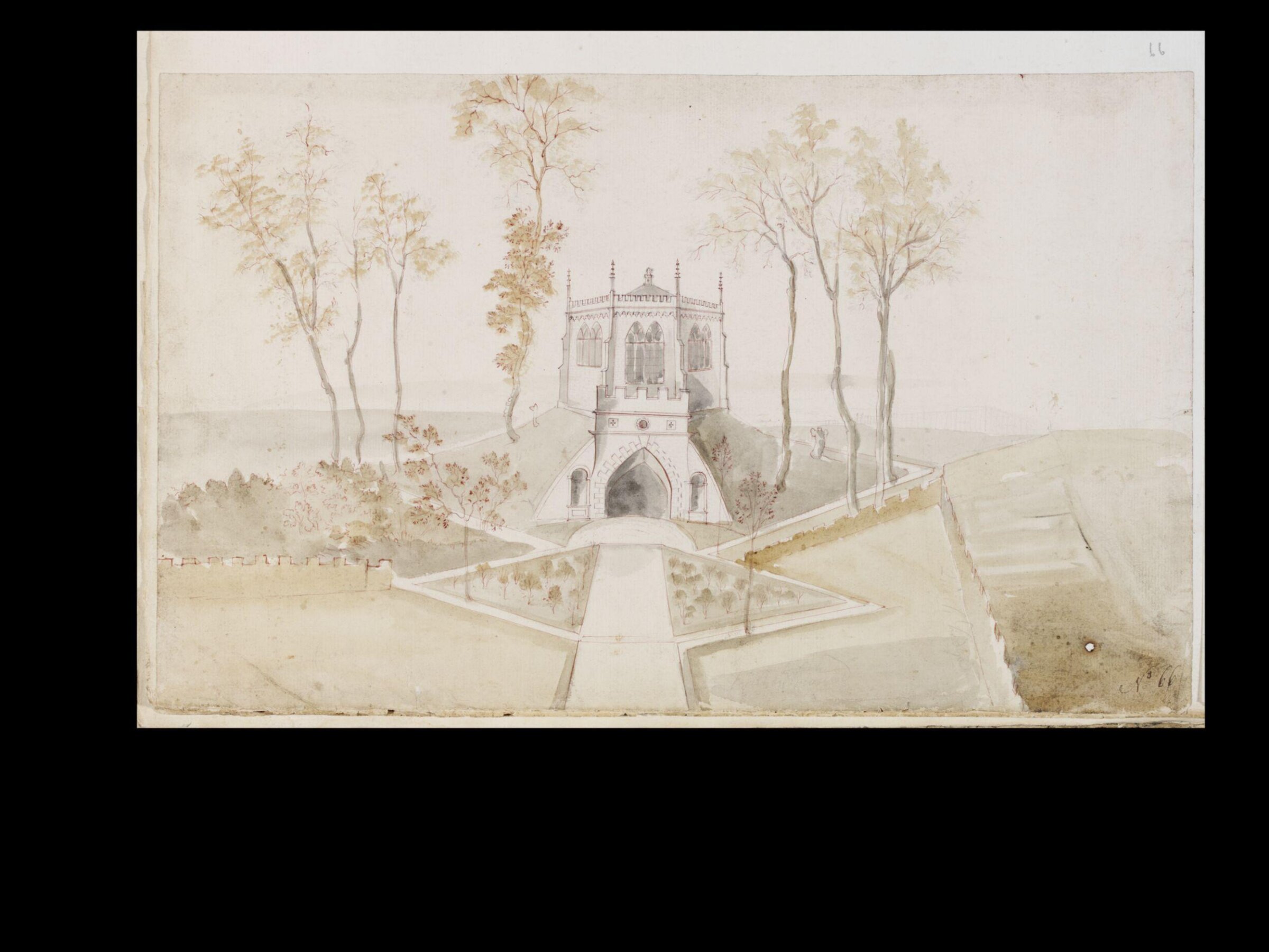 Drawing, Thomas Robins, ca. 1748