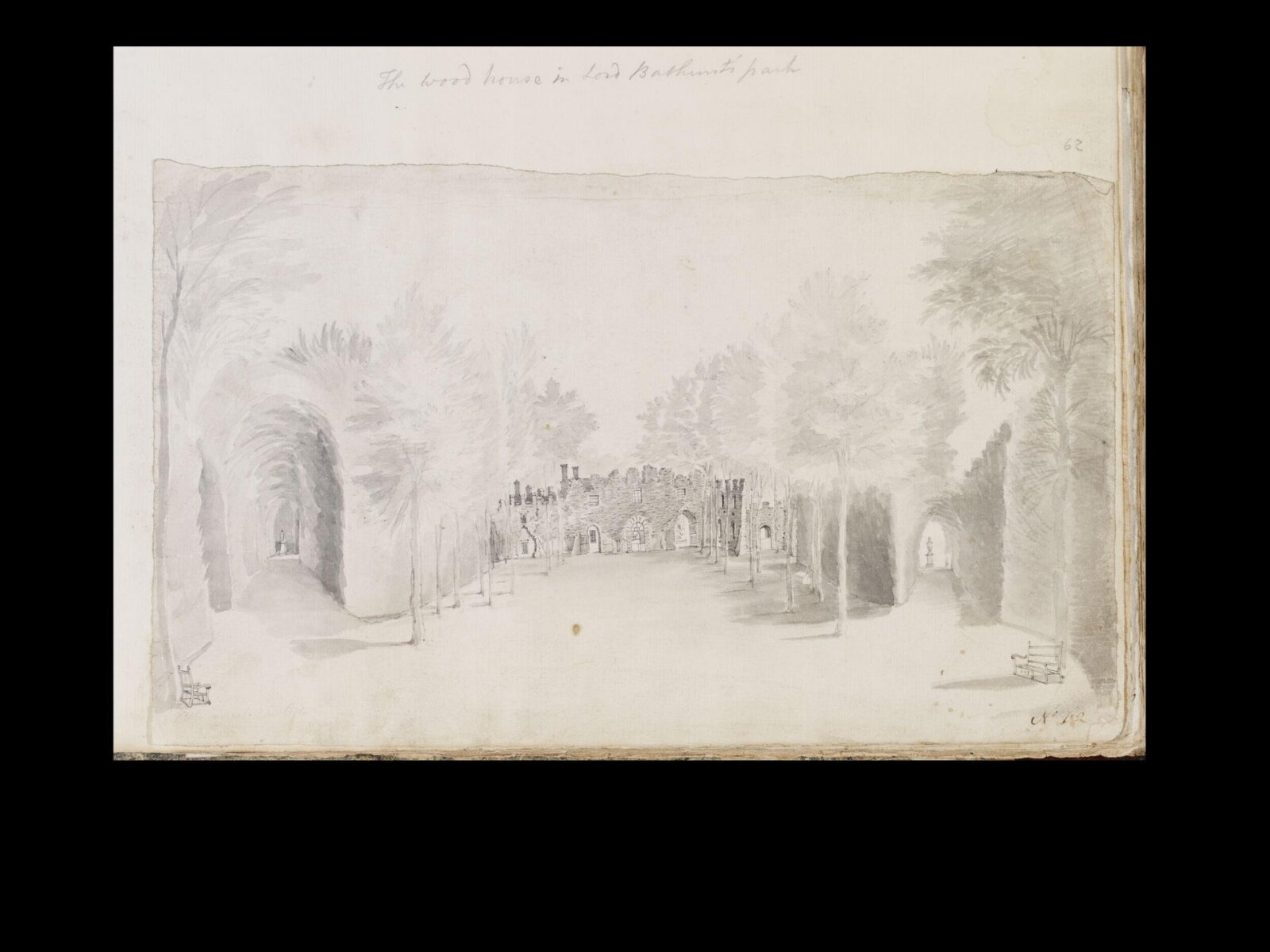 Drawing, Thomas Robins, 18th century