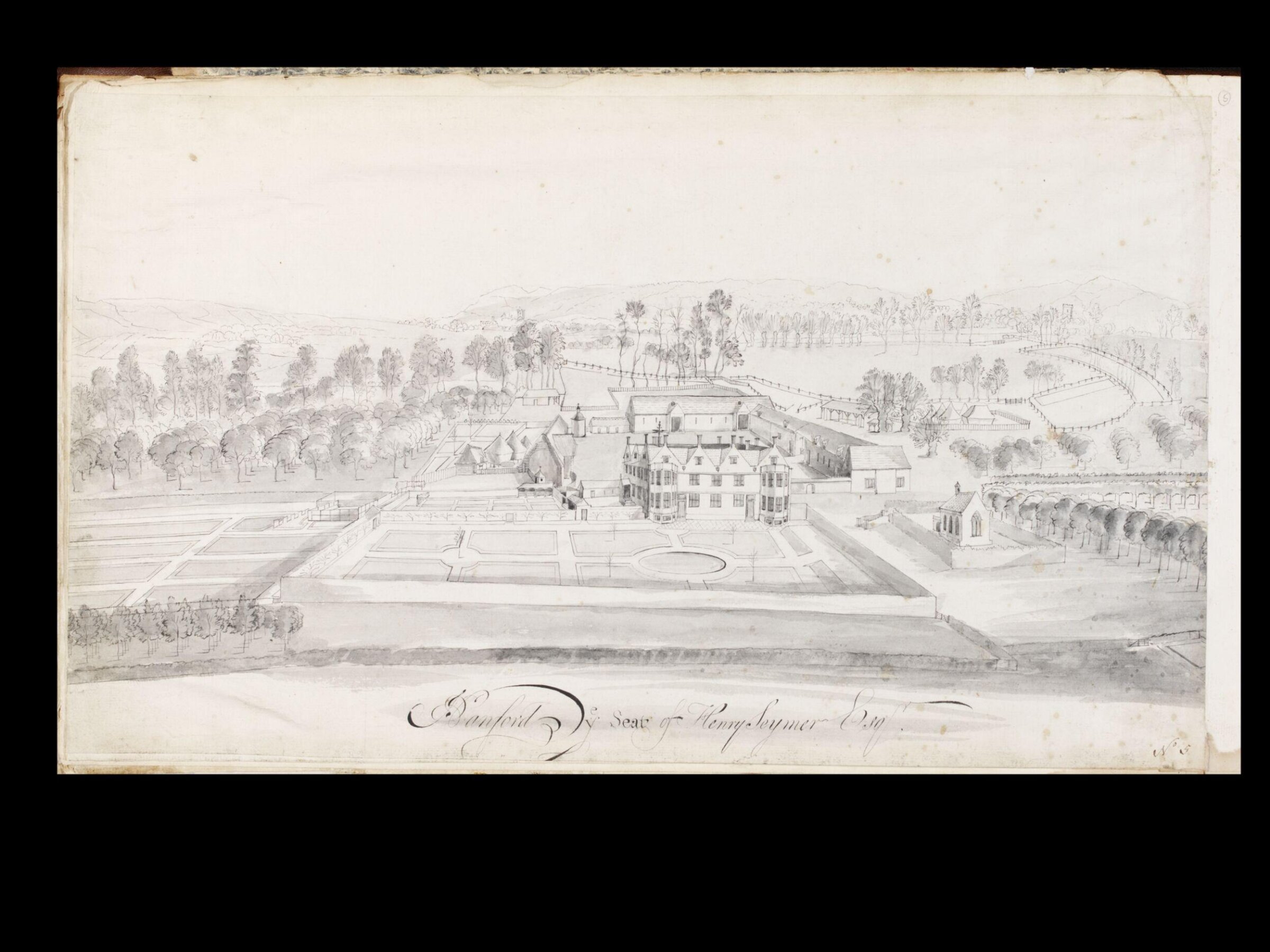 Drawing, thomas robins, 18th century