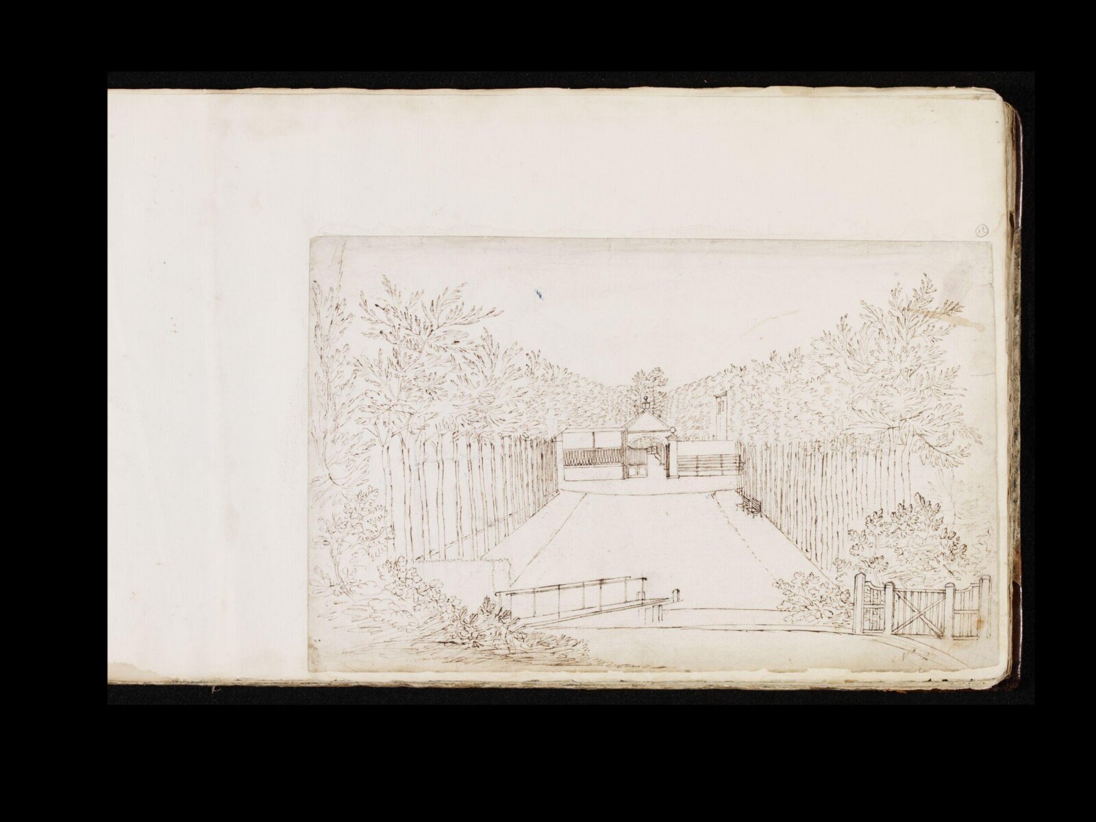 Drawing, thomas robins, 18th century