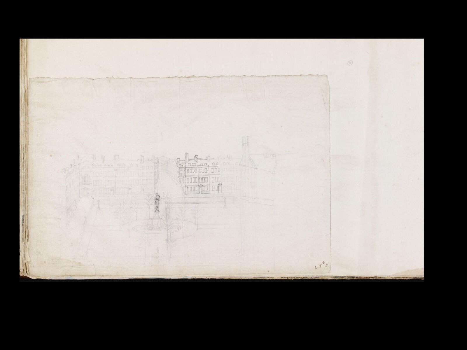 Drawing, thomas robins, 18th century