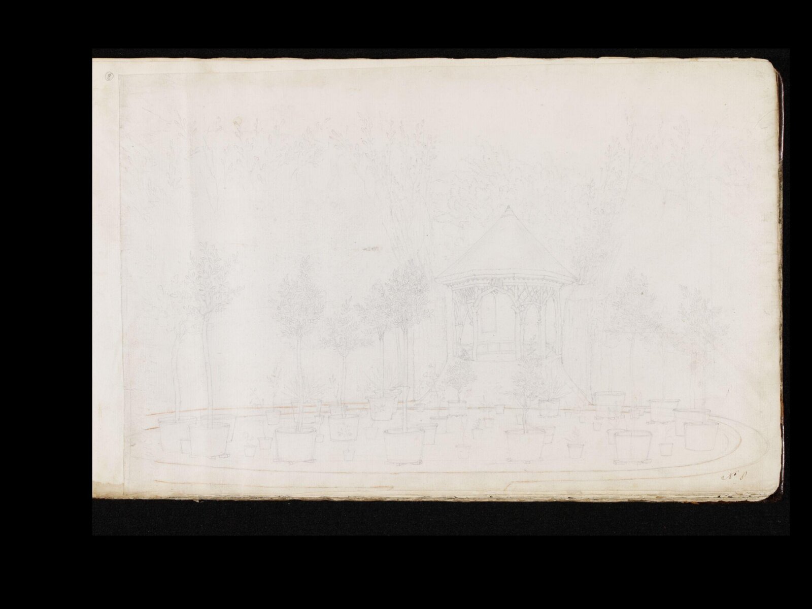 Drawing, thomas robins, 18th century