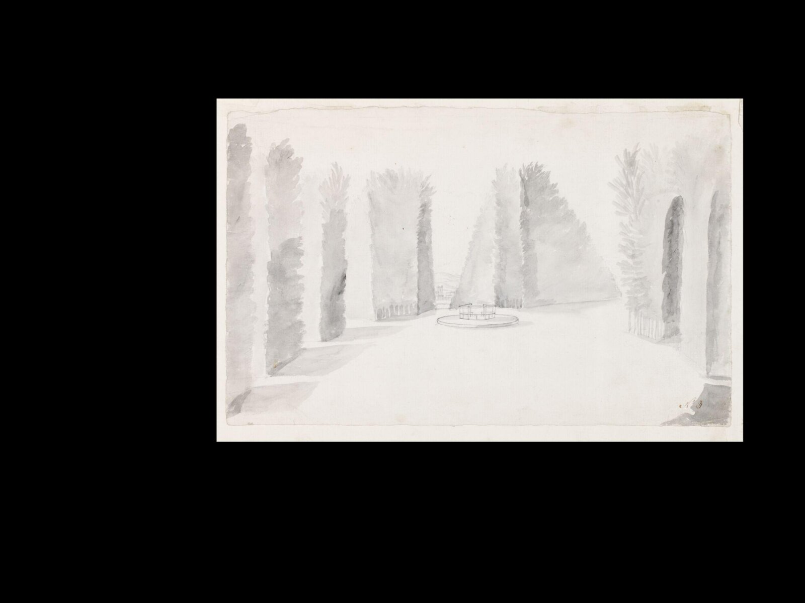 Drawing, thomas robins, 18th century