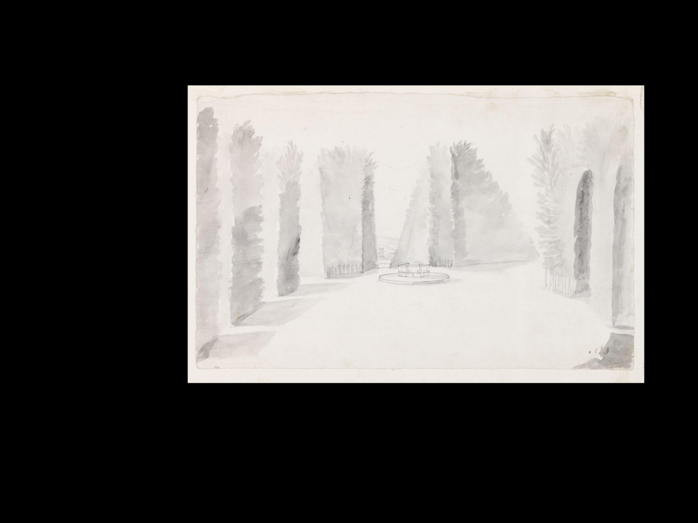 Drawing, thomas robins, 18th century
