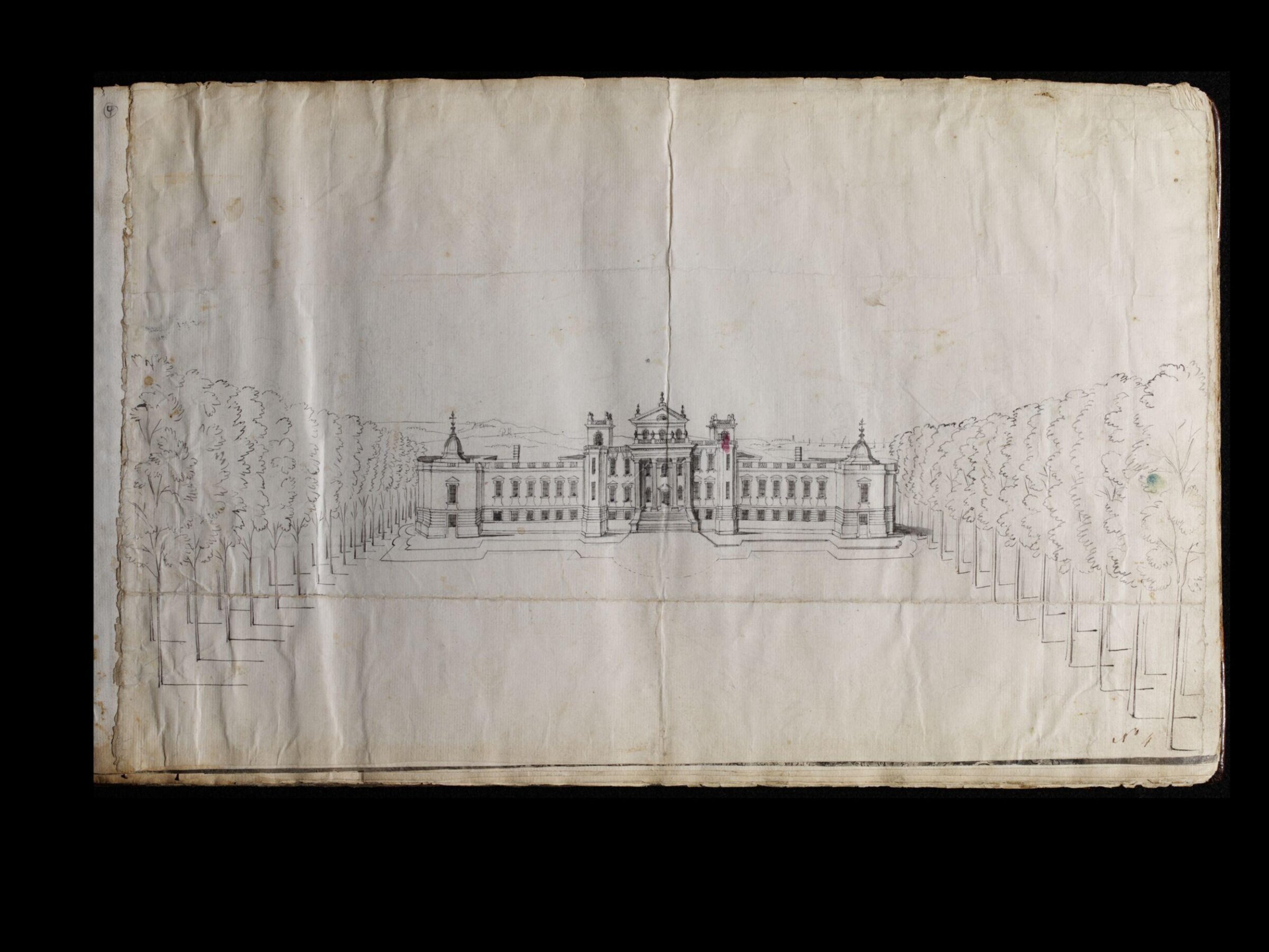 Drawing, thomas robins, 18th century