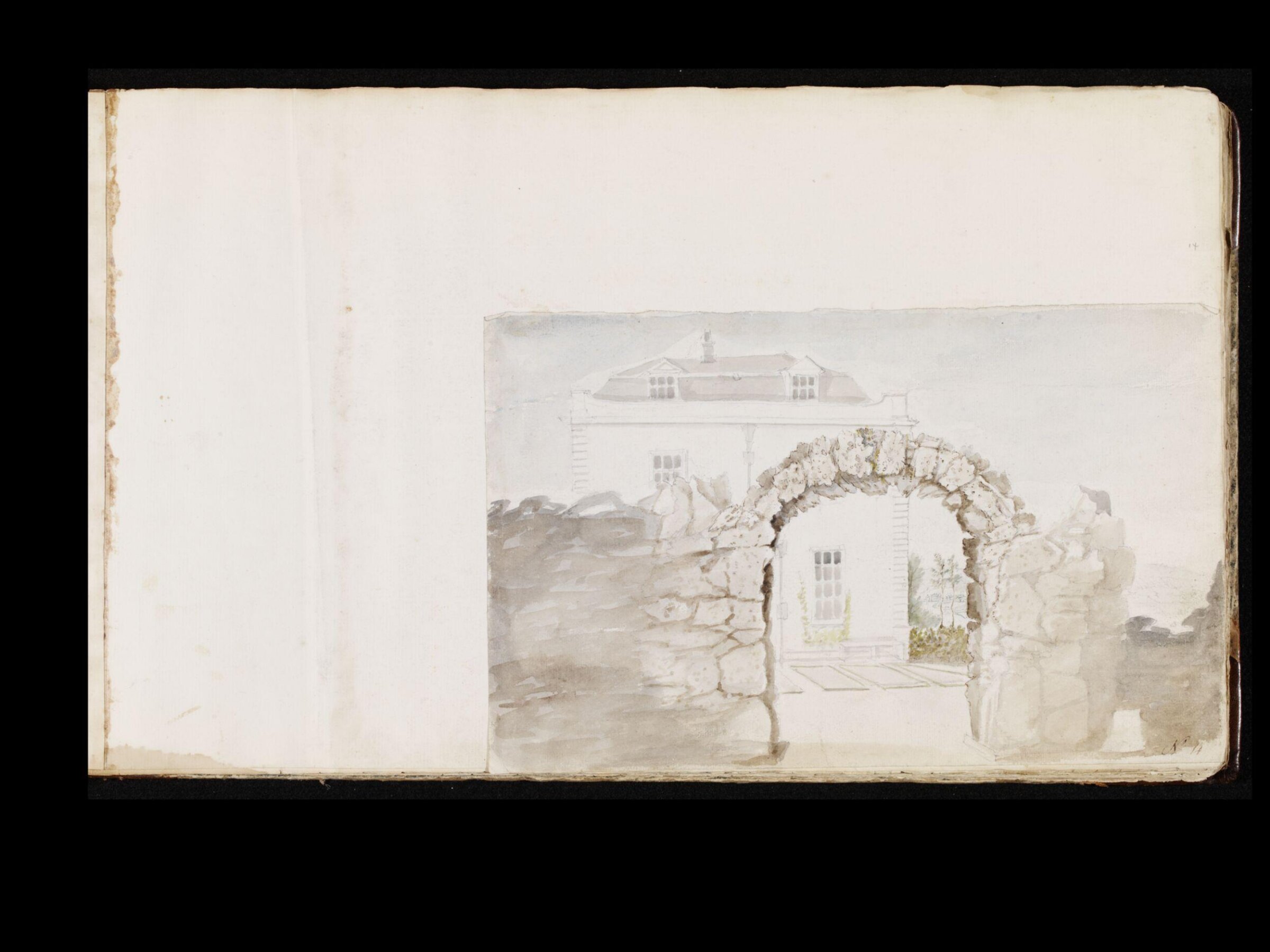Drawing, thomas robins, 18th century