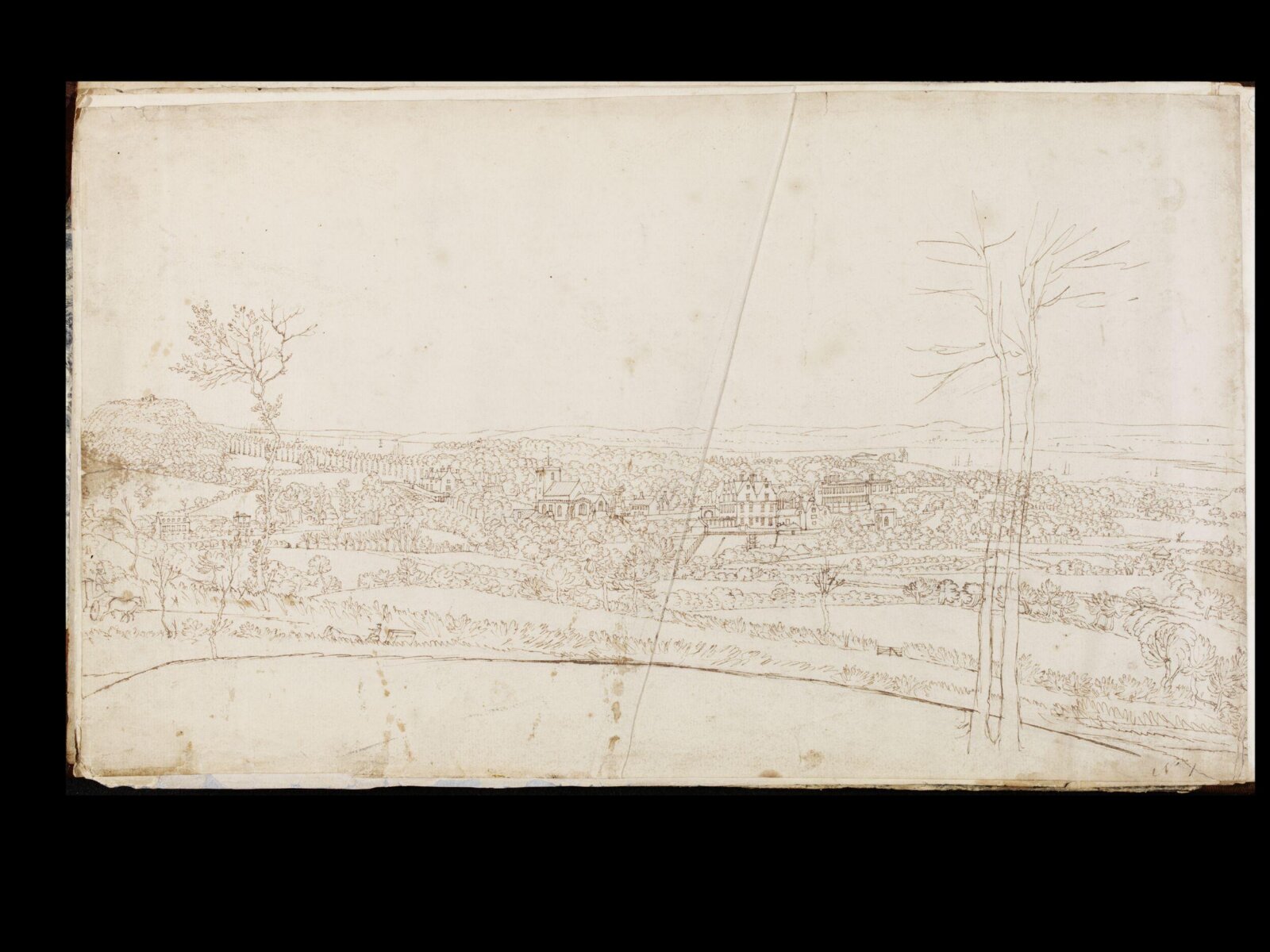 Drawing, thomas robins, 18th century