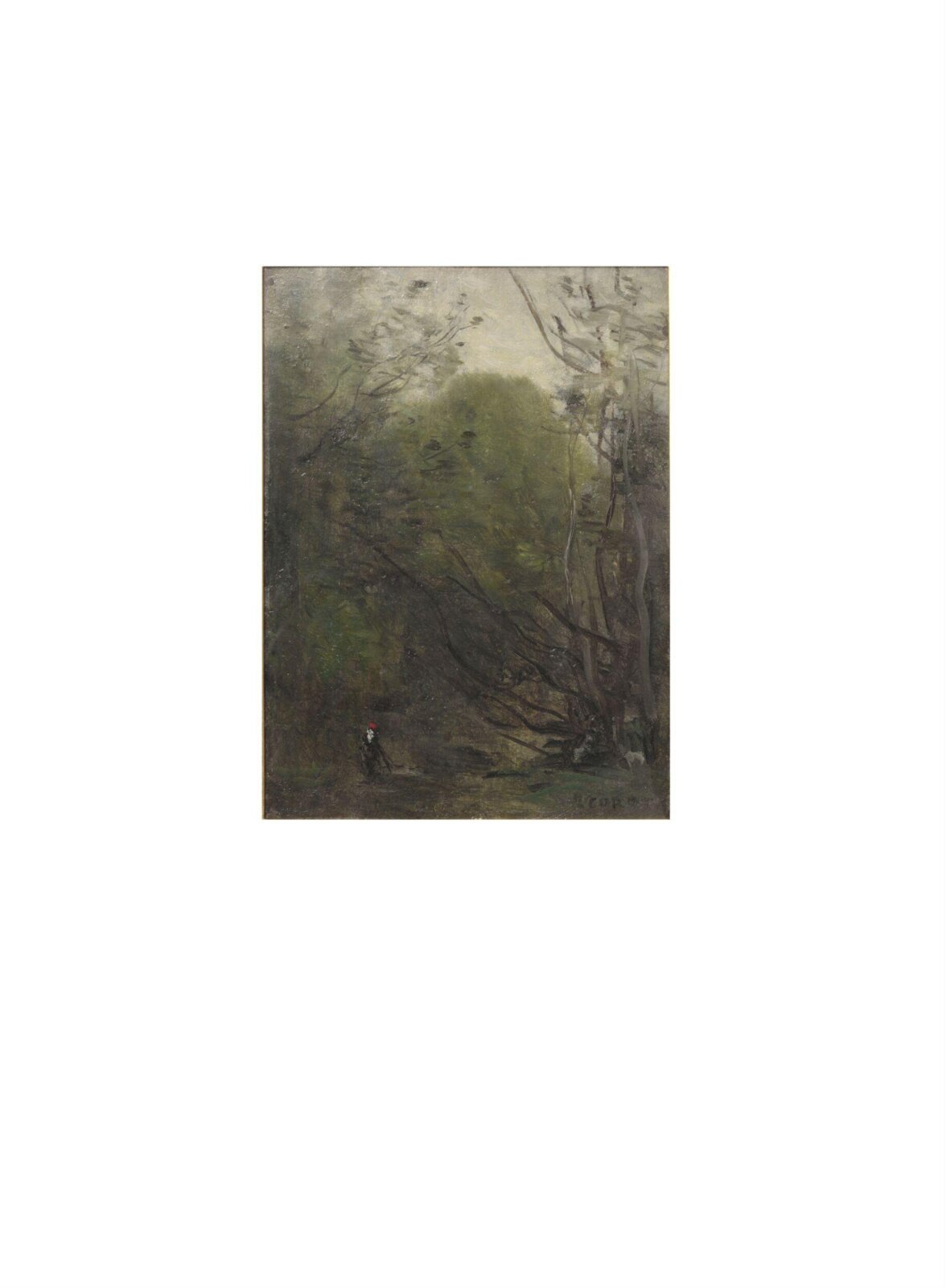 Landscape: Woodland Study, Camille Corot, late 19th century