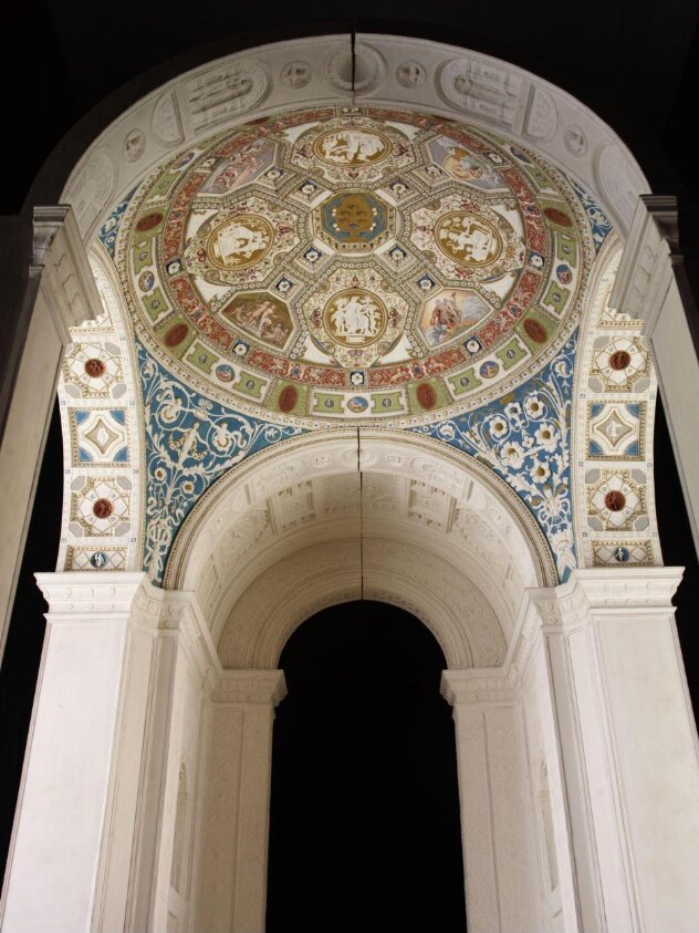 Loggia of the Villa Madama, Rome. (1889) by Cesare Mariani