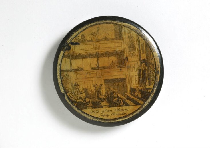 Snuff box featuring the image' Life of an Actor. Empty Boxes' top image