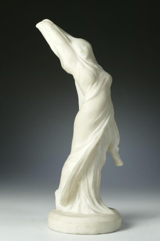 Marble sculpture of the French dancer Loie Fuller by Théodore Rivière (1857-1912). French, c.1898. at the Victoria and Albert Museum