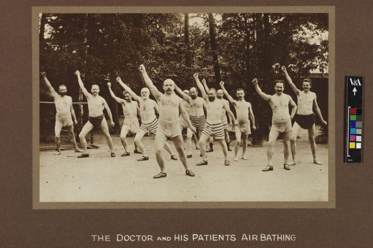 The doctor and his patients air bathing in a German Nature Cure Resort top image