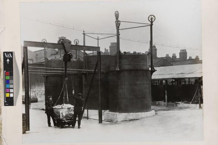 Untitled (view of gas work yard) image