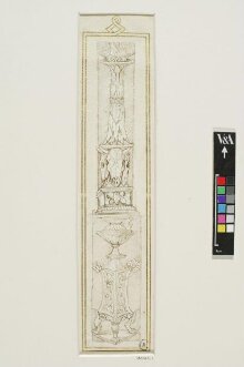 Designs for pilaster ornament composed of a classical candelabrum thumbnail 1