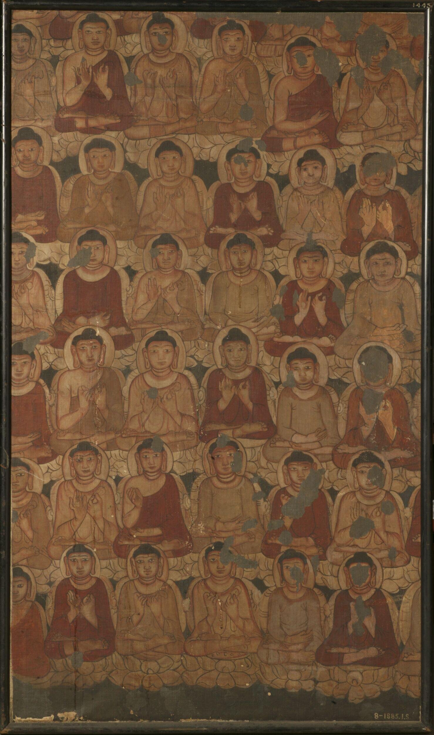 Copy of painting inside the Ajanta caves (cave 2)
