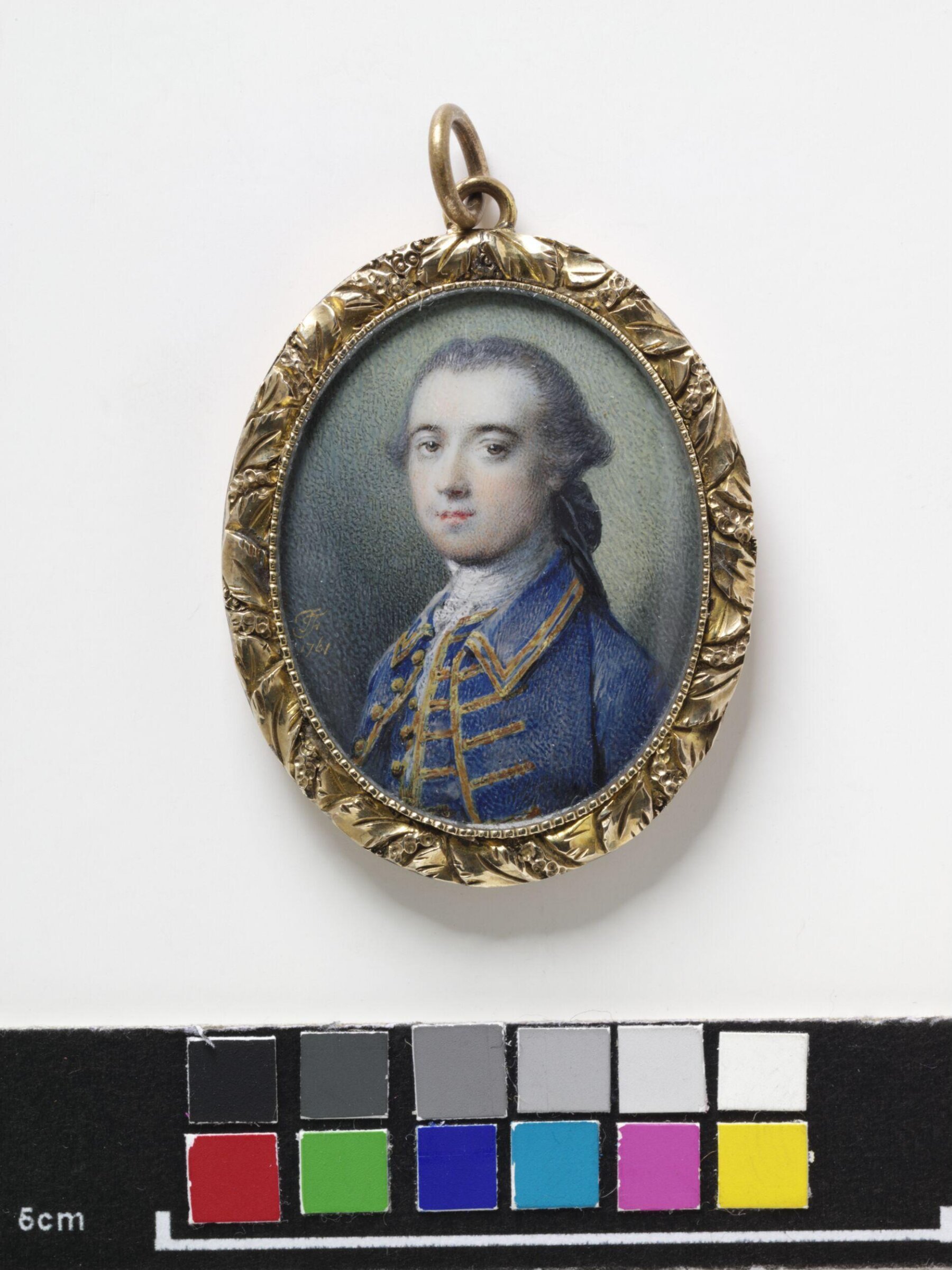 Portrait miniature of an unknown man, Thomas Frye, 1761