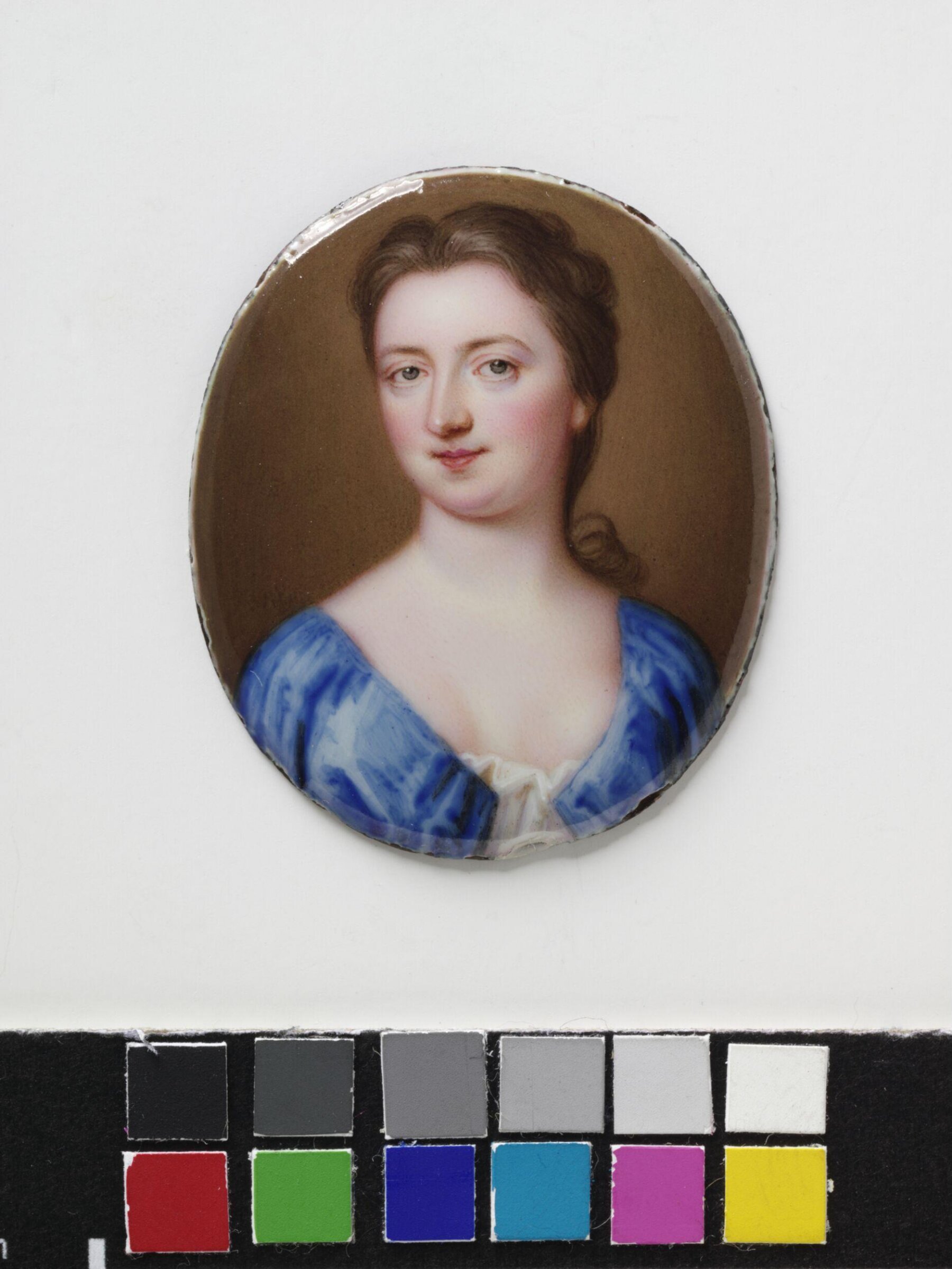 Enamel portrait miniature of Lady Arabella Fermor, Zincke, 1716