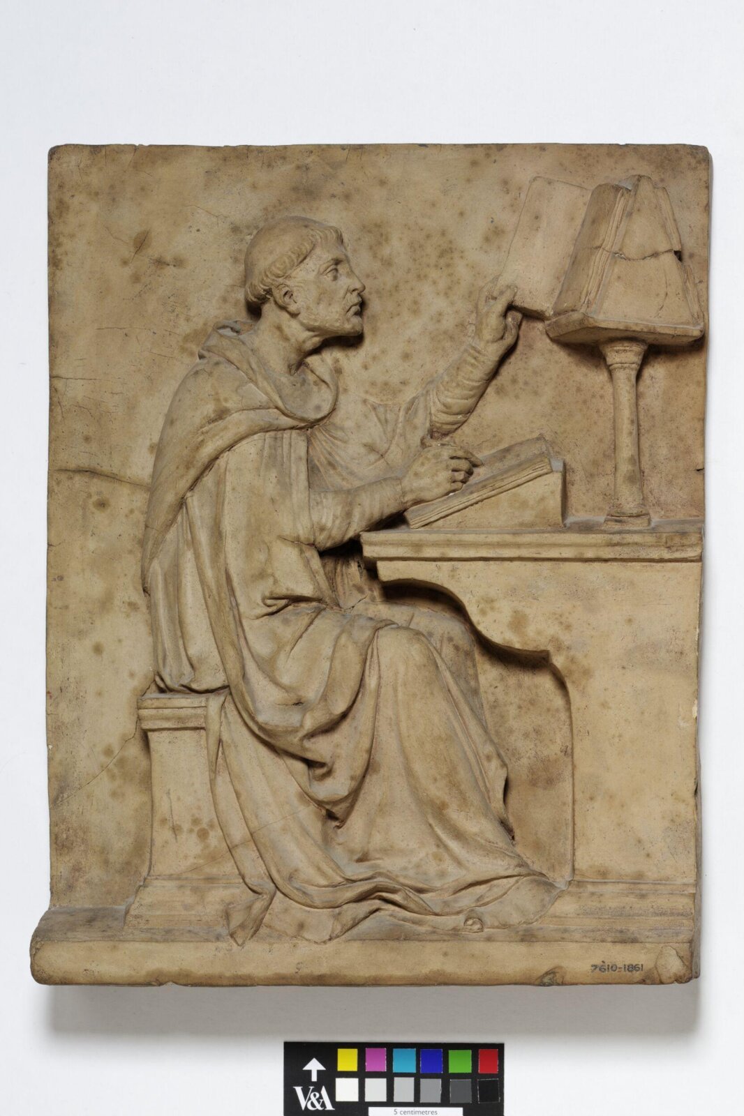 A Monk writing, Giovanni Bastianini, 19th century
