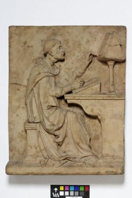 A Monk writing