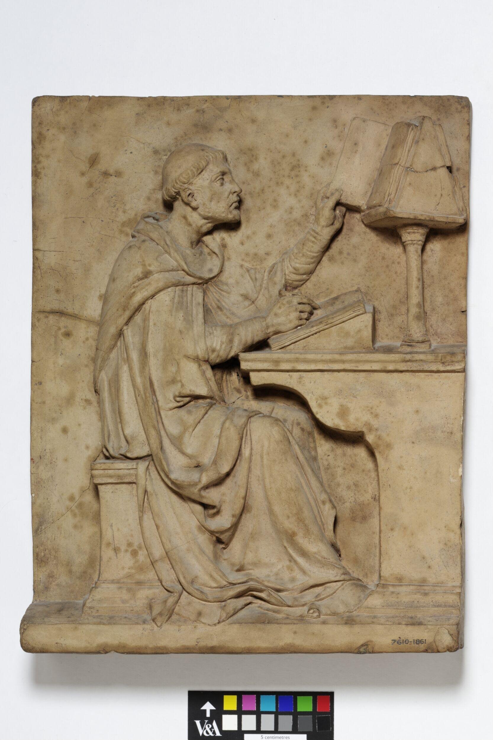 A Monk writing