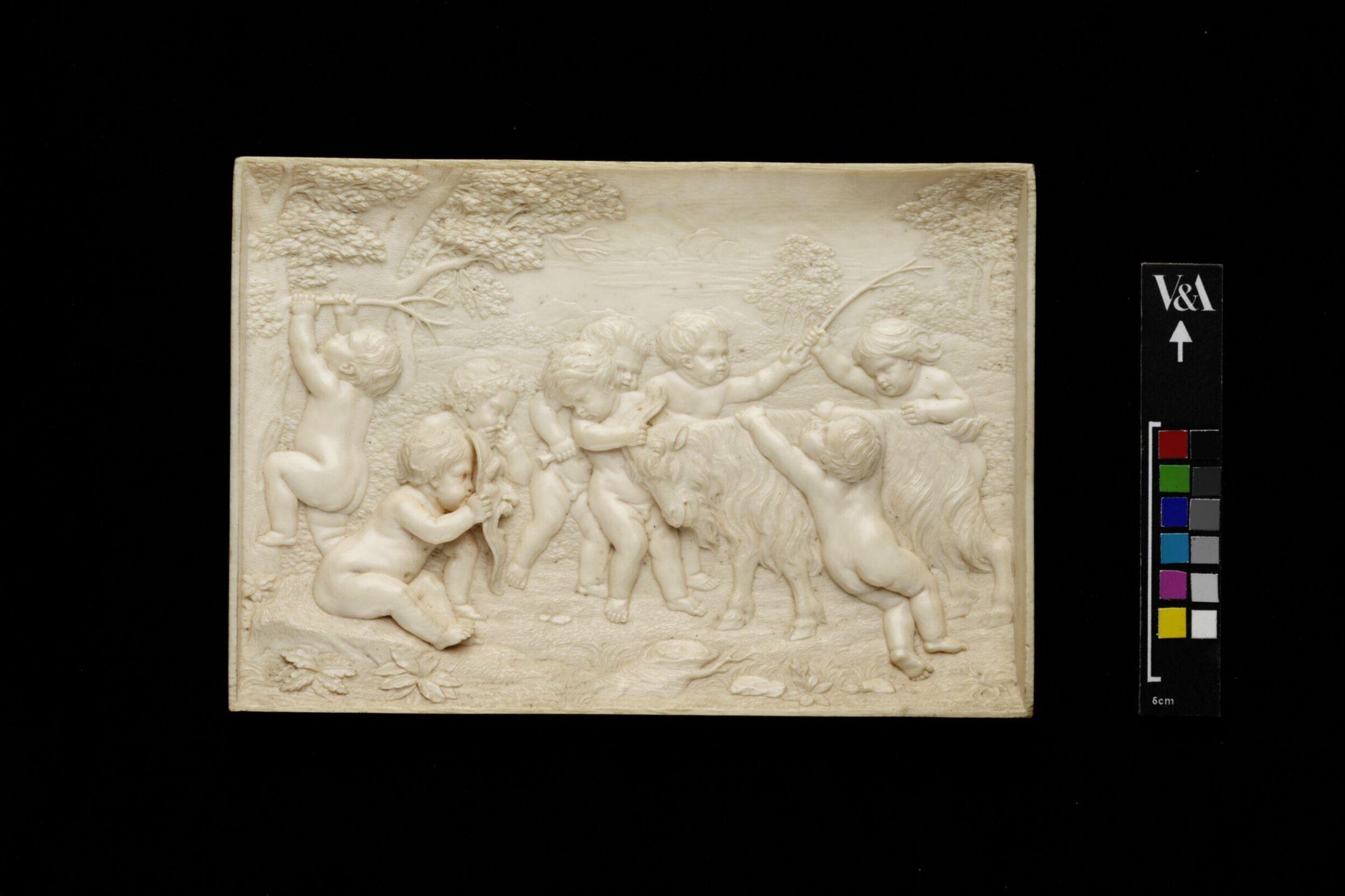 Bacchanalian infants playing with a goat, after François Du Quesnoy, ca. 1650-1670
