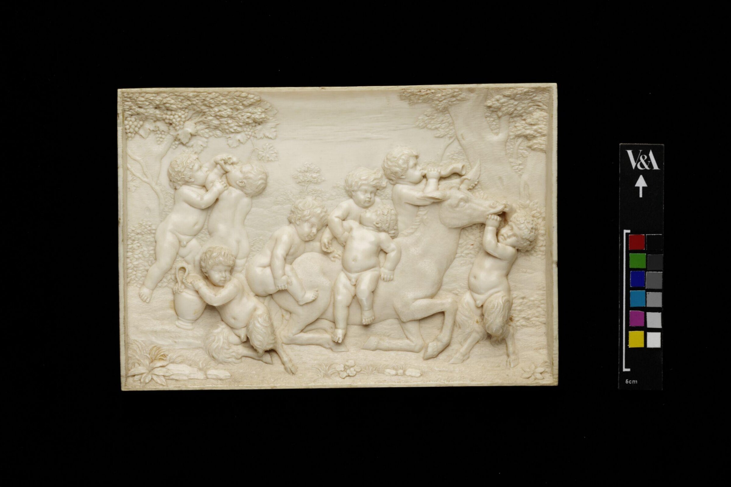 Bacchanalian infants playing with a donkey, after François Du Quesnoy, ca. 1650-1670