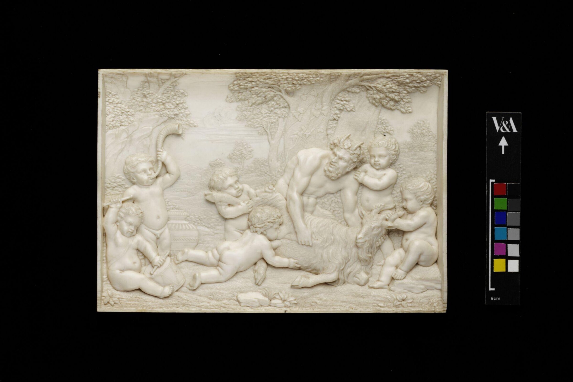 Bacchanalian infants playing with a Satyr, after François Du Quesnoy, 1650-1670