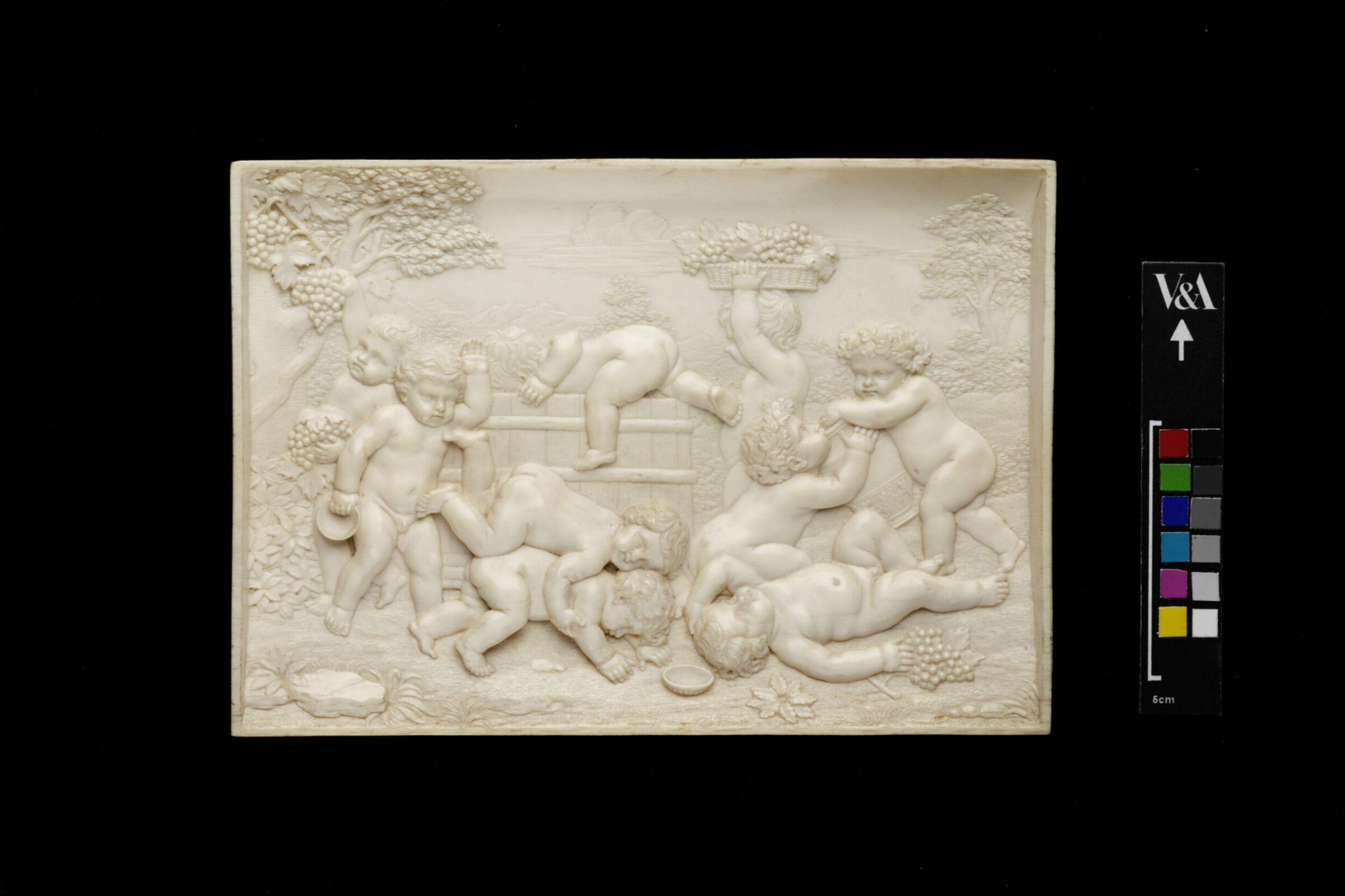 Bacchanalian infants playing with grapes, after François Du Quesnoy, ca. 1650-1670