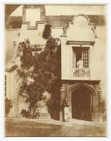 Woman and child on a balcony at Giffords Hall thumbnail 1