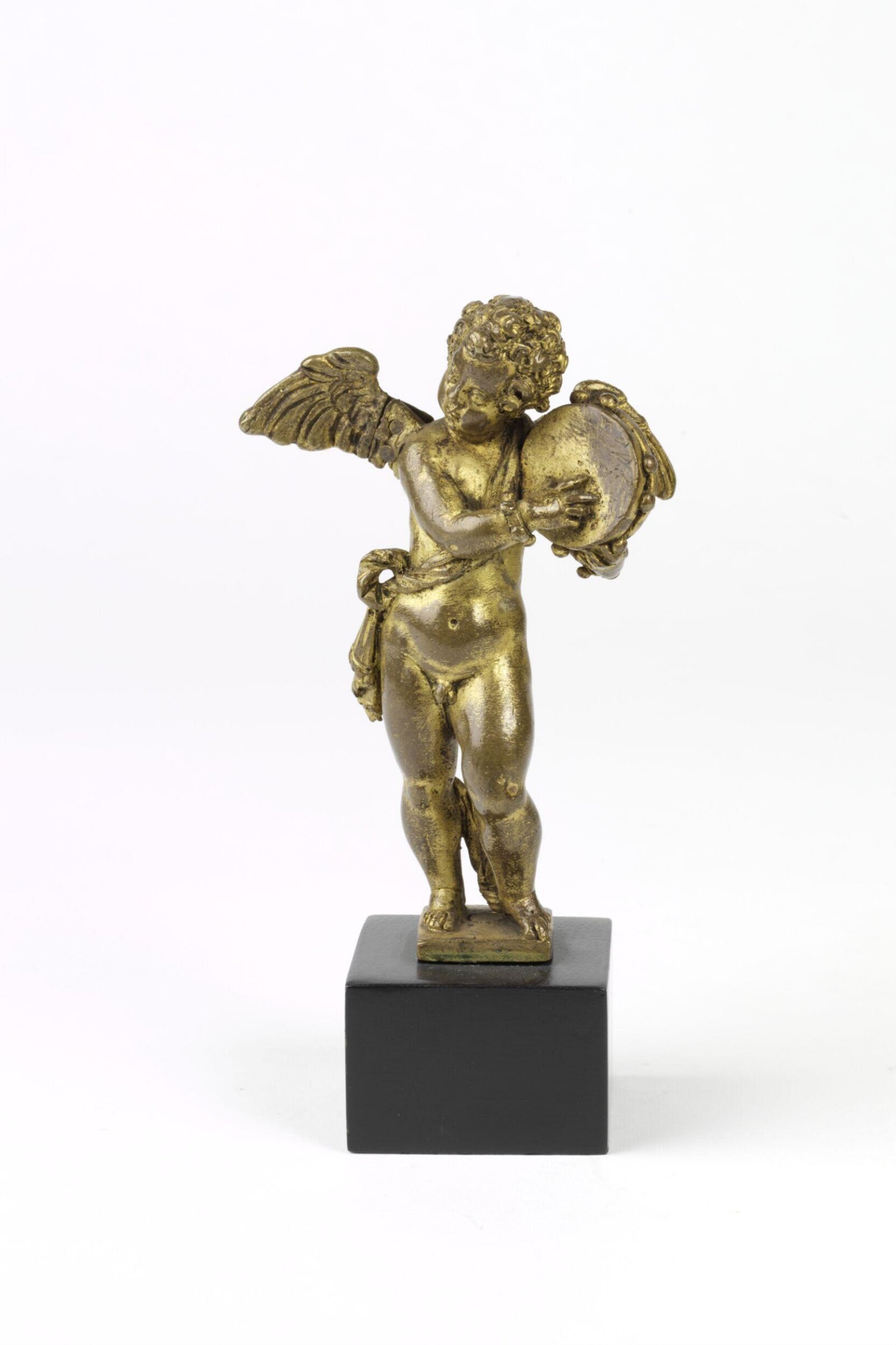 Cupid playing tambourine, attributed to Nicolò Roccatagliata, early 17th century