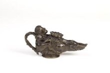 Oil lamp in the form of a Horse's Head ridden by a Dwarf thumbnail 1