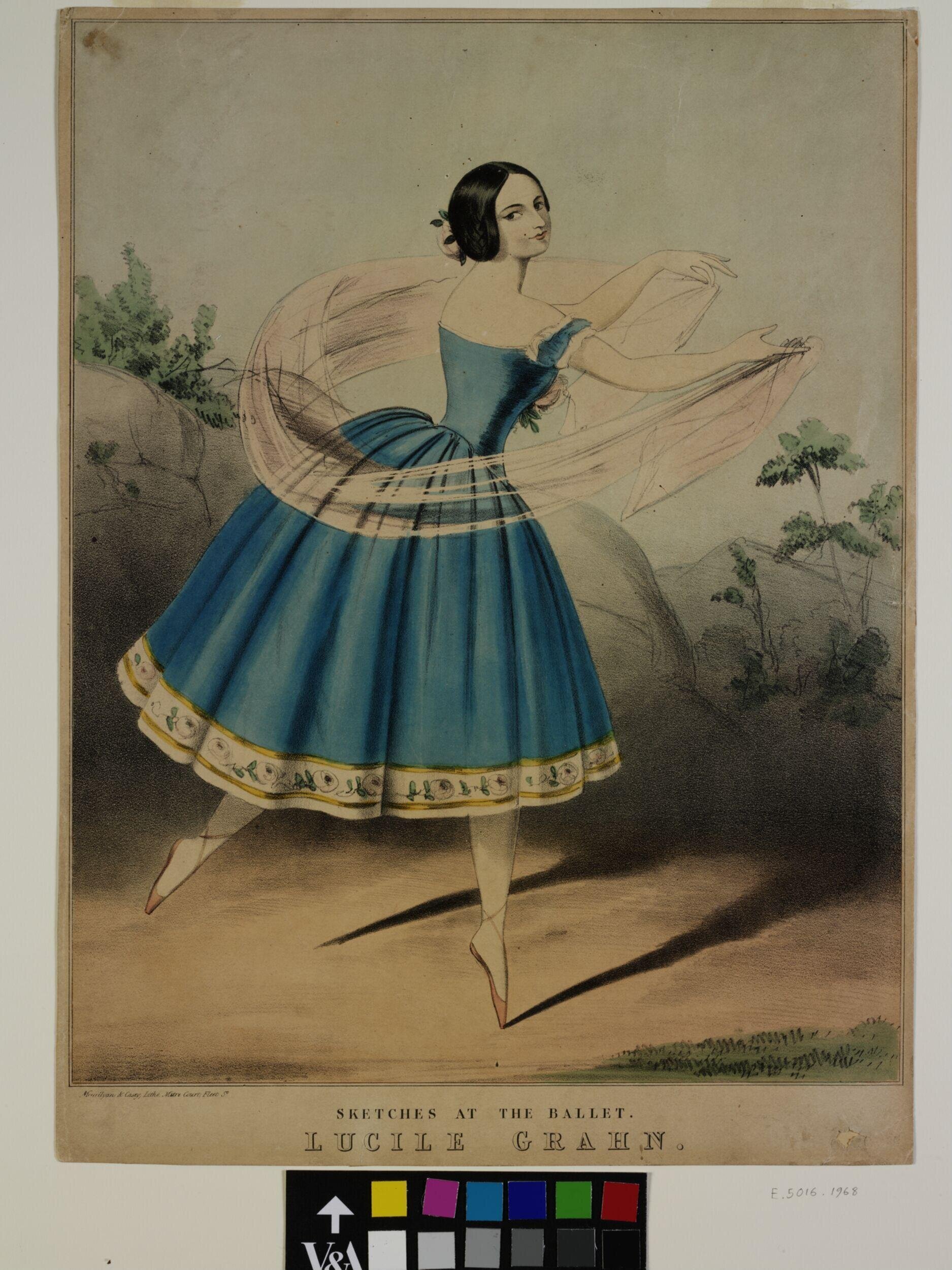 Sketches at the Ballet. Lucile Grahn. by Mourilyan & Casey
