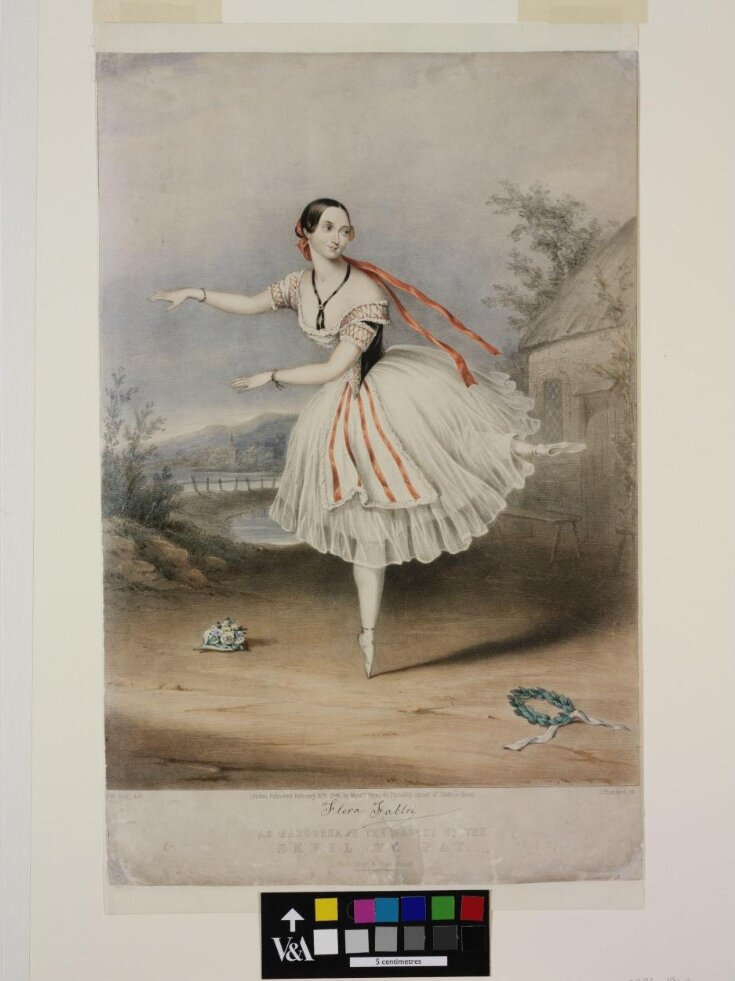 Flora Fabbri (facsimile signature) / as Mazourka in the ballet of the / Devil to Pay. image