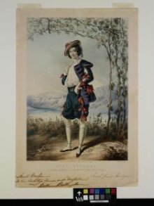 MISS WOOLGAR, / AS DUKE ALBERT IN THE PHANTOM DANCERS.  Sarah Jane Woolgar (facsimile signature) thumbnail 1