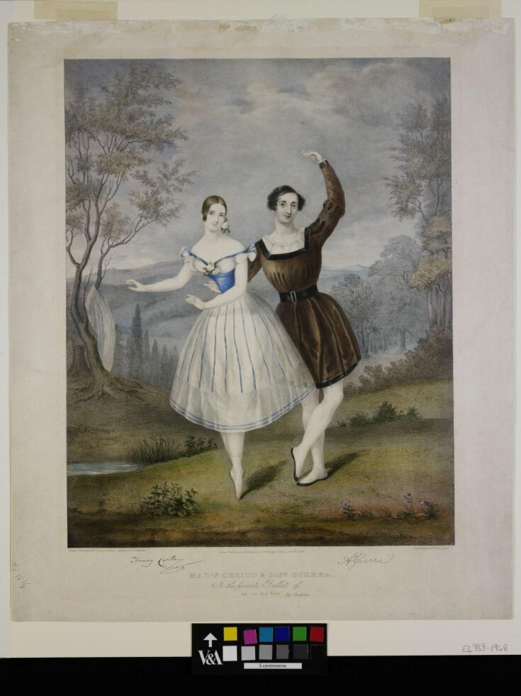 Madle Cerito & Sigr Guerra. In the favorite Ballet of, "Le lac des Fées." By Guerra. Fanny Cerito. A Guerra top image