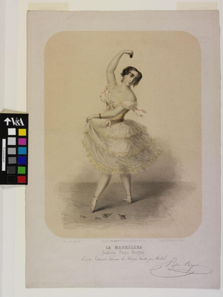La Madrilena / Señora Pepa Vargas / Erste National Tanzerin der Königl Theater zu Madrid / Pepa Vargas (facsimile signature) image