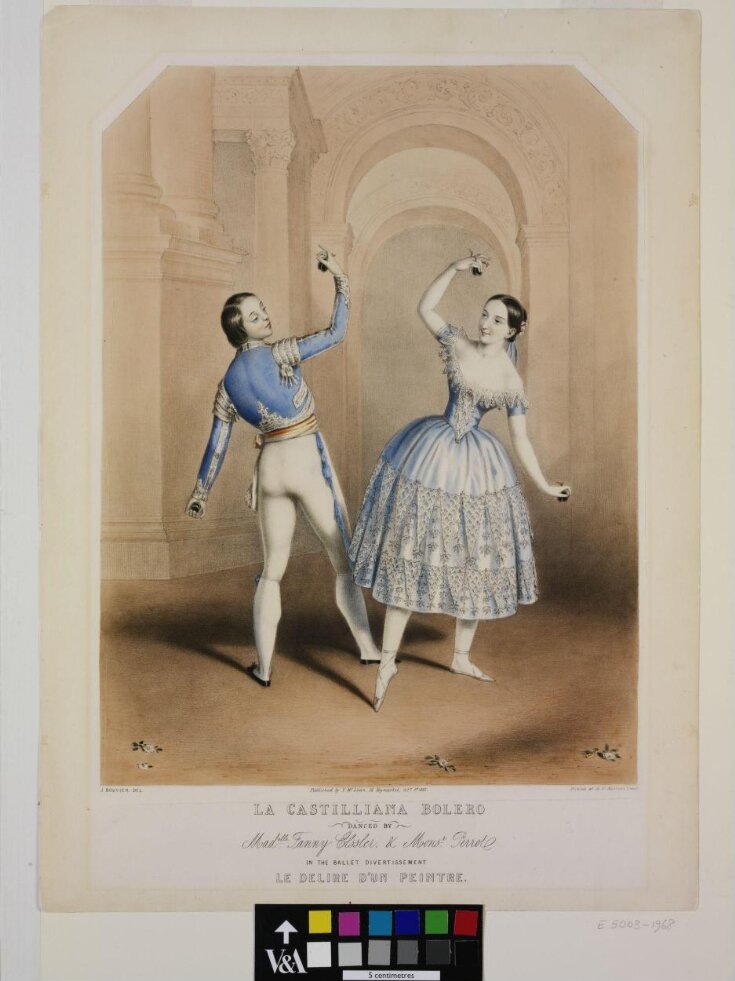 La Castilliana Bolero / Danced by / Madelle Fanny Elssler, & Monsr Perrot. / in the ballet divertissement / Le Delire d'un peintre top image