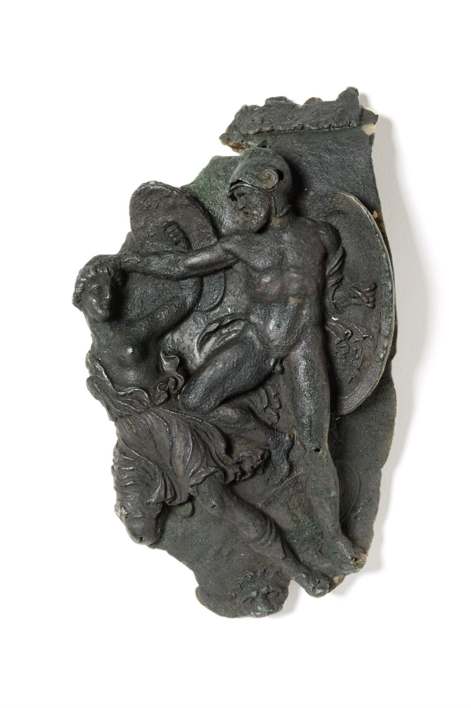 Group of a warrior and an amazon in combat, Richard Cockle Lucas, 19th century