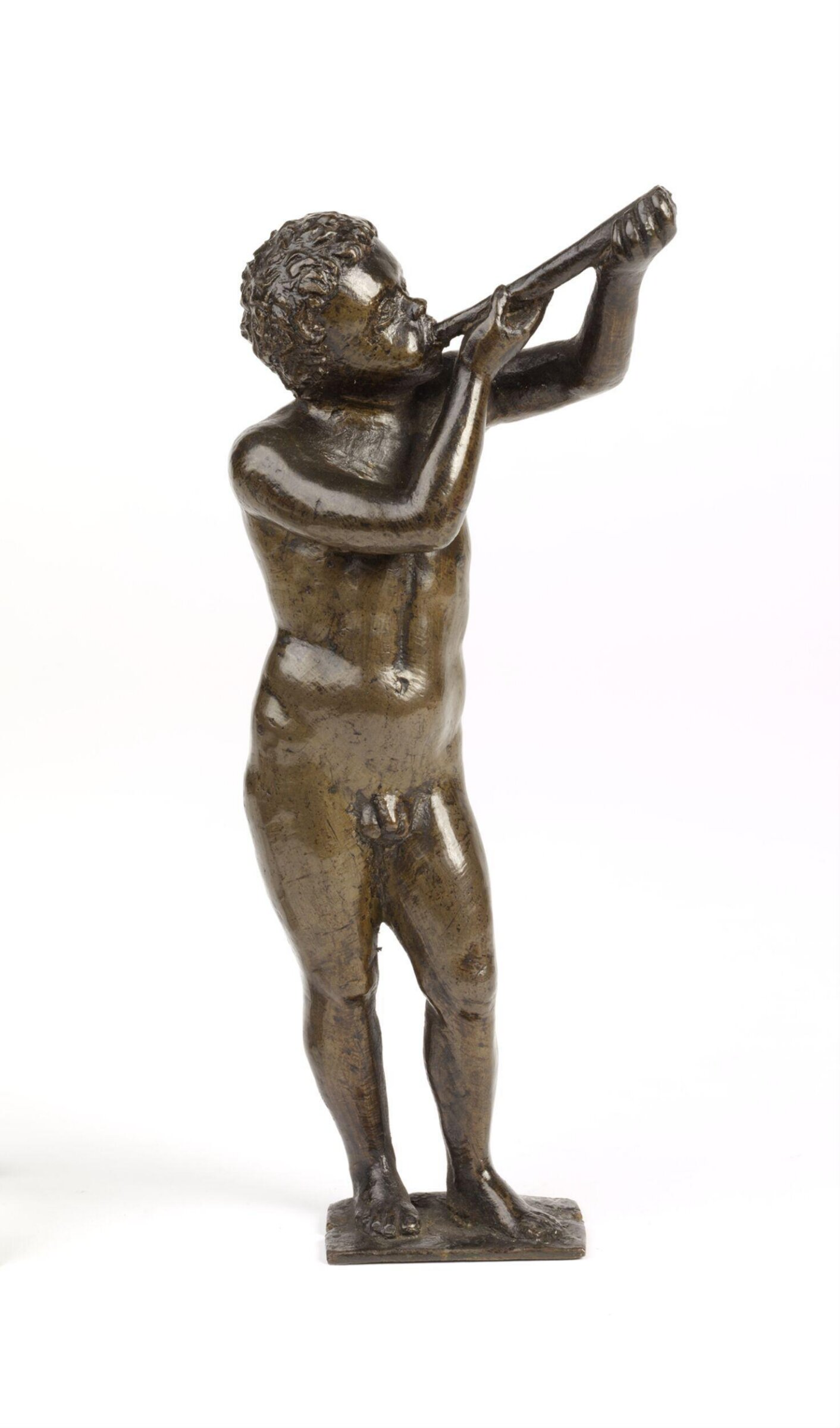 A boy blowing a trumpet, Andrea Briosco, 16th century