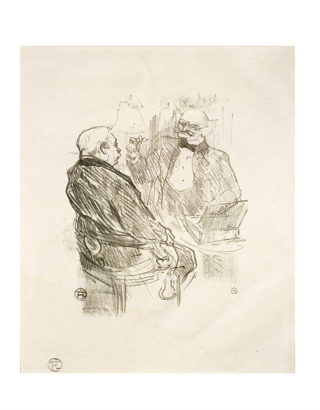 Henri de Toulouse-Lautrec, Georges Clemenceau et l'oculiste Mayer