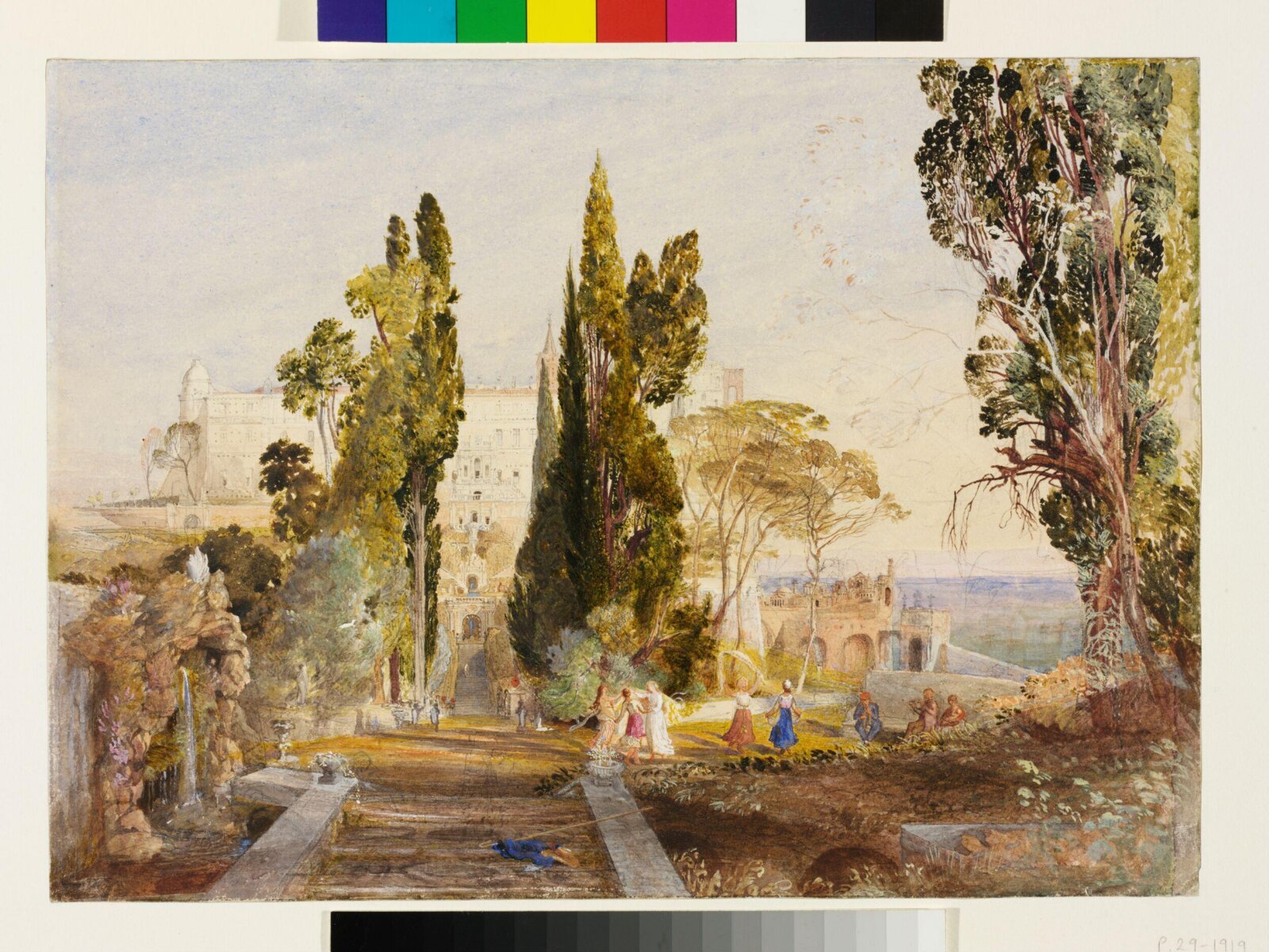 The Villa D'Este, 1837, Samuel Palmer, 1837