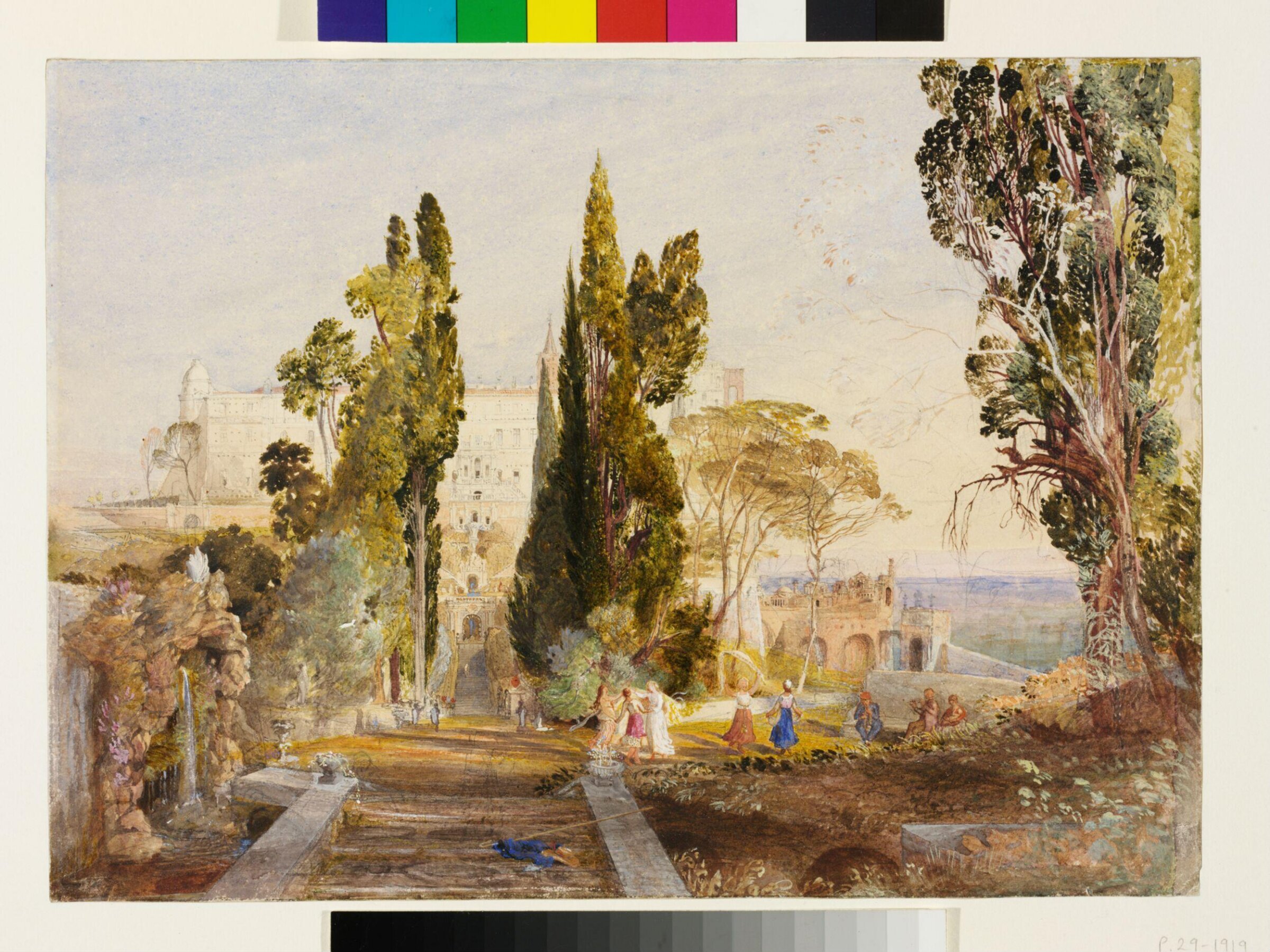 The Villa D'Este, 1837, Samuel Palmer, 1837